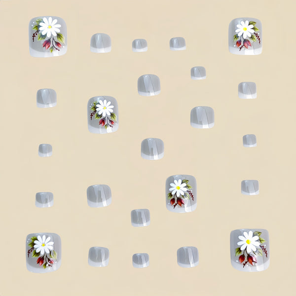 12 Sizes-24 Pcs Press On Nails Y1996