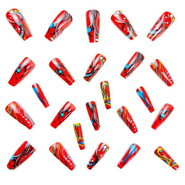 12 Sizes-24 Pcs Press On Nails Y622