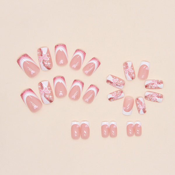 12 Sizes-24 Pcs Press On Nails W536