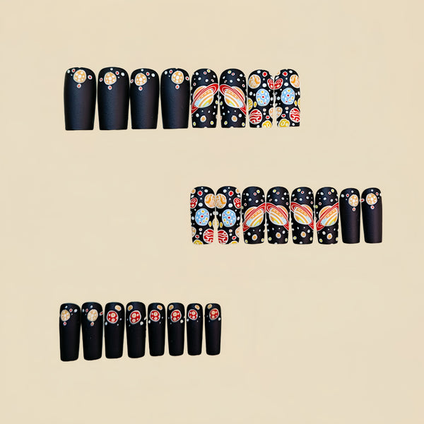 12 Sizes-24 Pcs Press On Nails Y958