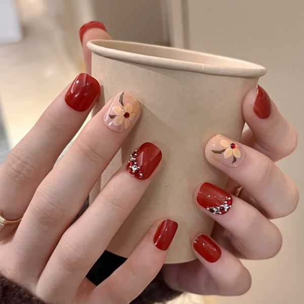 12 Sizes-24 Pcs Press On Nails JP3121