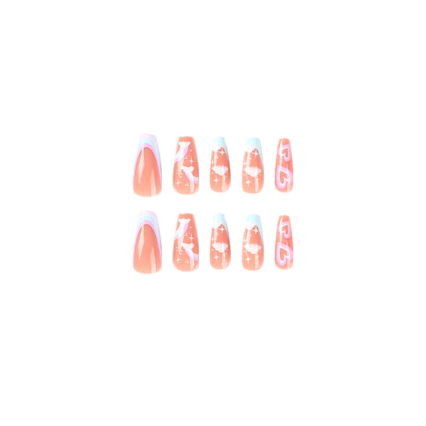 12 Sizes-24 Pcs Press On Nails JP2496