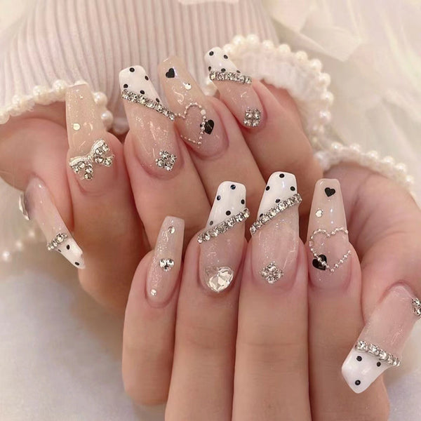 12 Sizes-24 Pcs Press On Nails JP3075