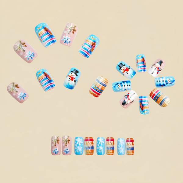 12 Sizes-24 Pcs Press On Nails Y1286