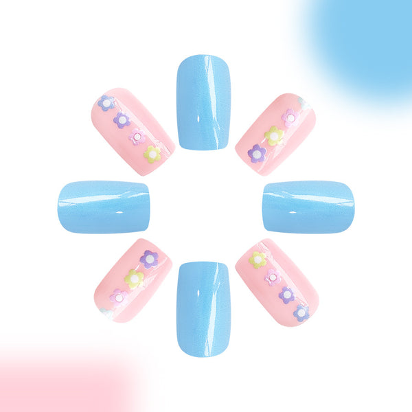12 Sizes-24 Pcs Press On Nails C386