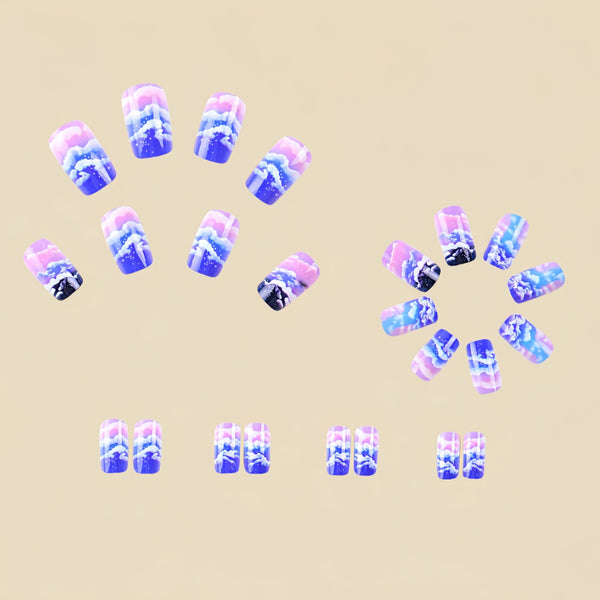 12 Sizes-24 Pcs Press On Nails Y433-1