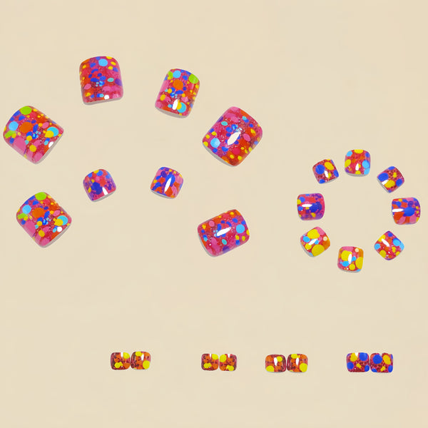 12 Sizes-24 Pcs Press On Nails Y1924