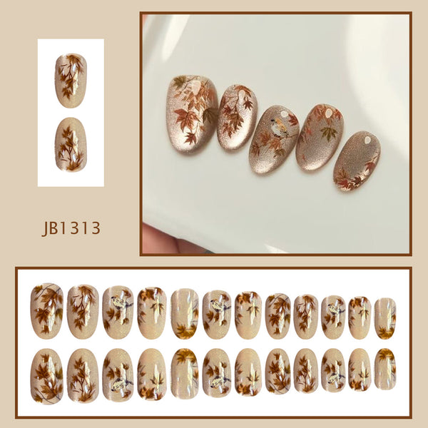 12 Sizes-24 Pcs Press On Nails JB1313
