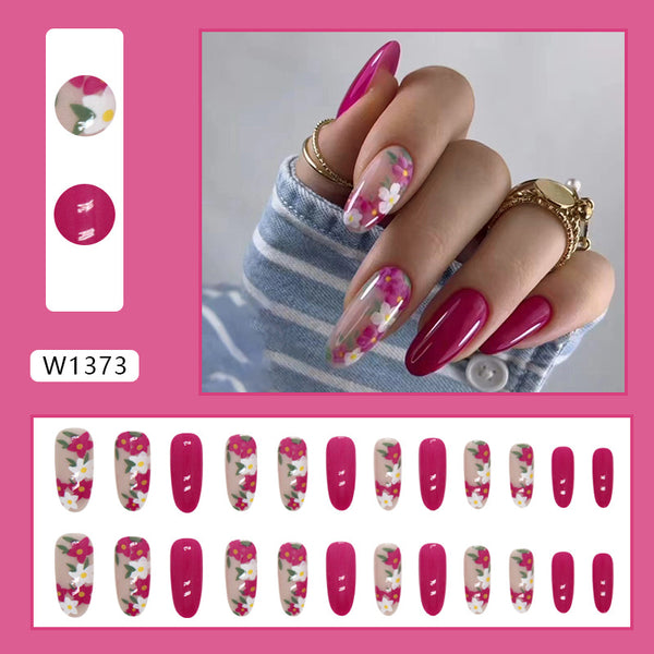12 Sizes-24 Pcs Press On Nails W1373