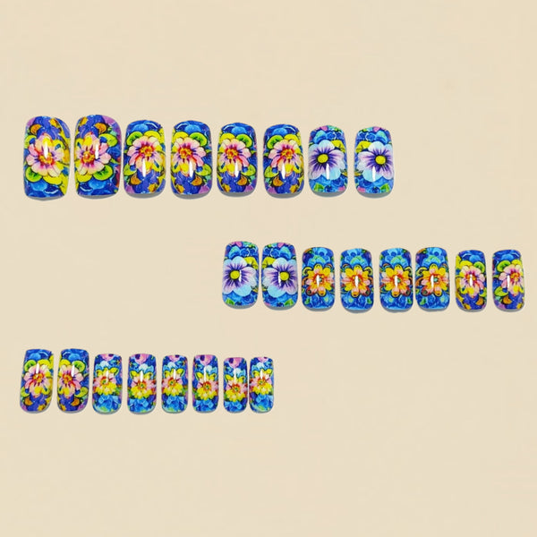 12 Sizes-24 Pcs Press On Nails Y1746