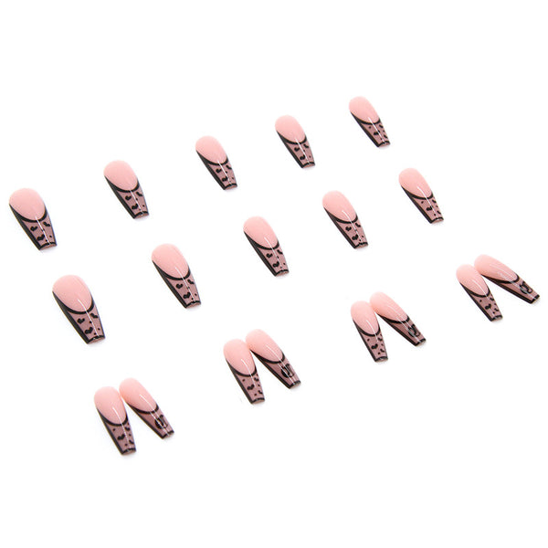 12 Sizes-24 Pcs Press On Nails W089