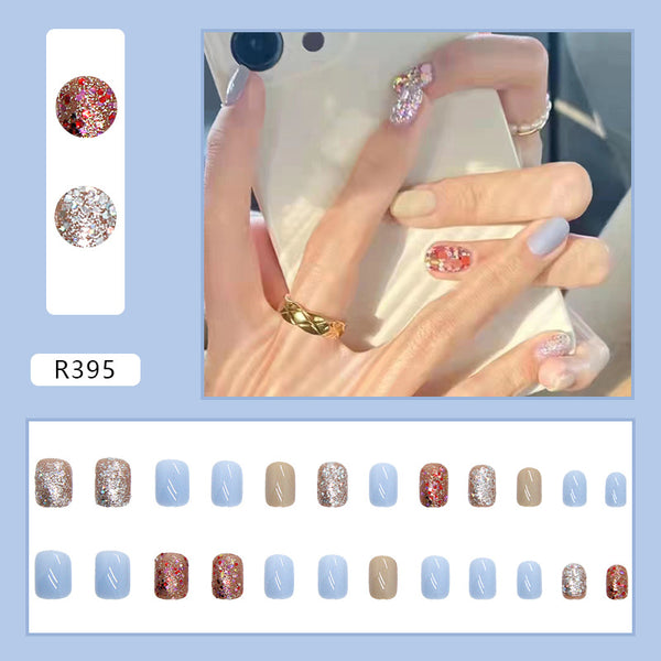 12 Sizes-24 Pcs Press On Nails R361