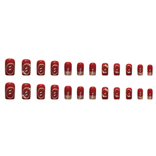 12 Sizes-24 Pcs Press On Nails Z552