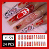 12 Sizes-24 Pcs Press On Nails Y159