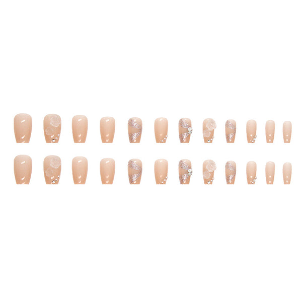 12 Sizes-24 Pcs Press On Nails Z528