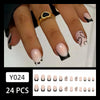 12 Sizes-24 Pcs Press On Nails Y024