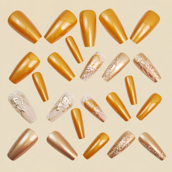 12 Sizes-24 Pcs Press On Nails Y1440