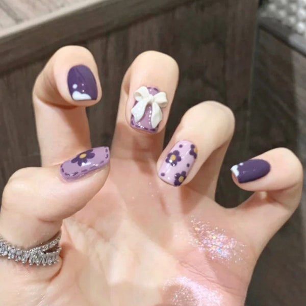 12 Sizes-24 Pcs Press On Nails Z056