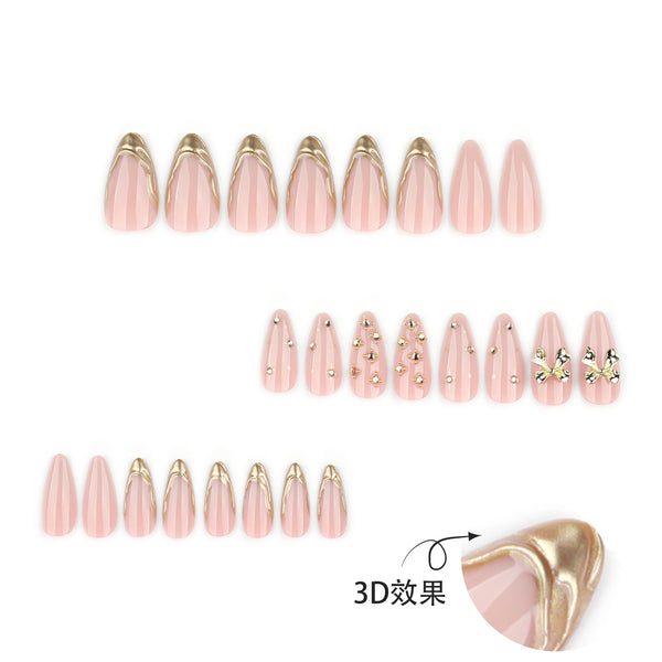 12 Sizes-24 Pcs Press On Nails JP4314