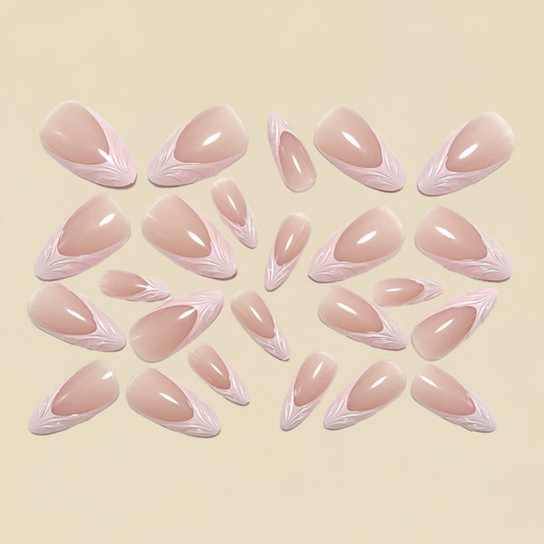 12 Sizes-24 Pcs Press On Nails Y1814