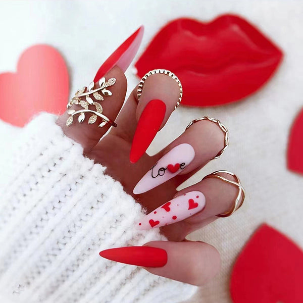 12 Sizes-24 Pcs Press On Nails W729