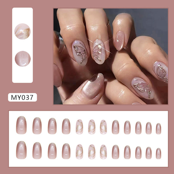 12 Sizes-24 Pcs Press On Nails MY037