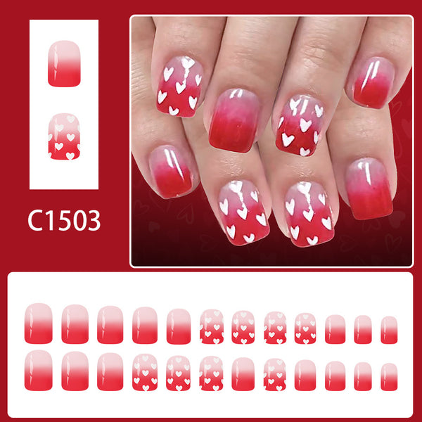 12 Sizes-24 Pcs Press On Nails C1503