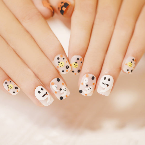 Pink Square Press on Nails