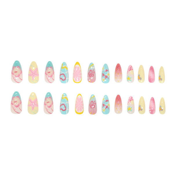 12 Sizes-24 Pcs Press On Nails Z1101