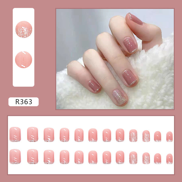 12 Sizes-24 Pcs Press On Nails R363