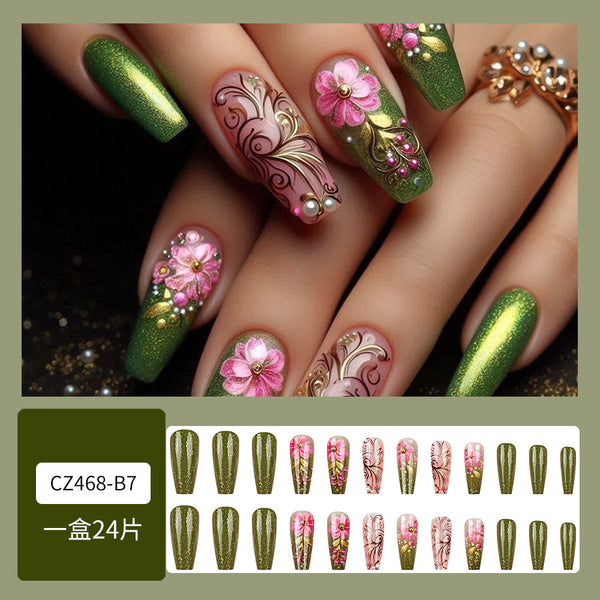 12 Sizes-24 PcsPress On Nails CZ468-B7