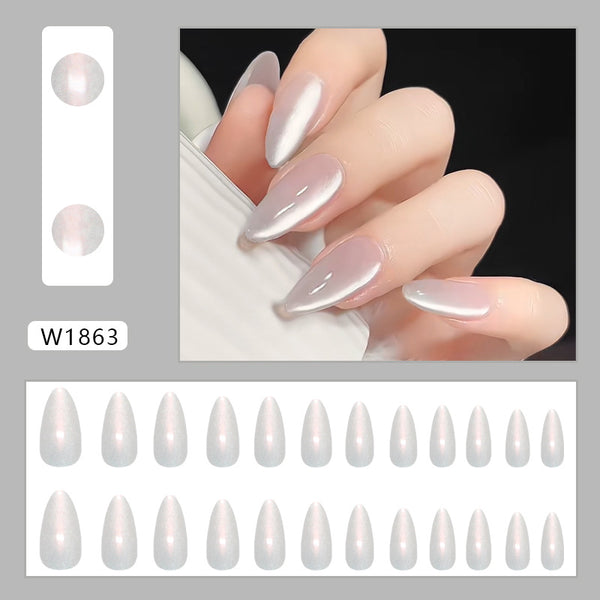 12 Sizes-24 Pcs Press On Nails W1863