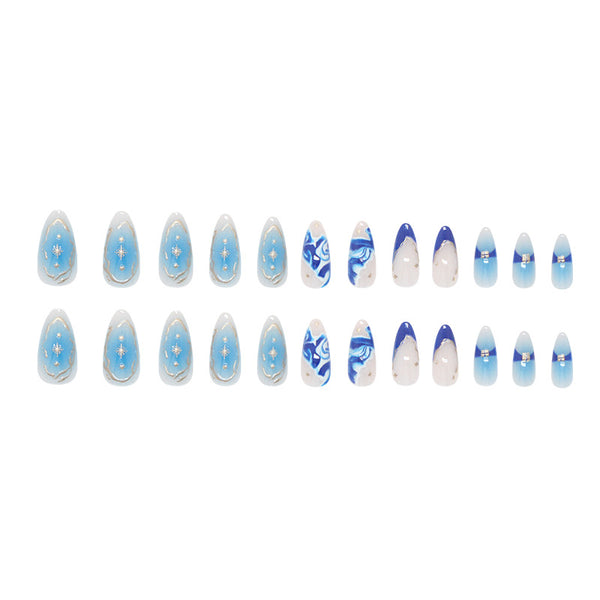 12 Sizes-24 Pcs Press On Nails W2003