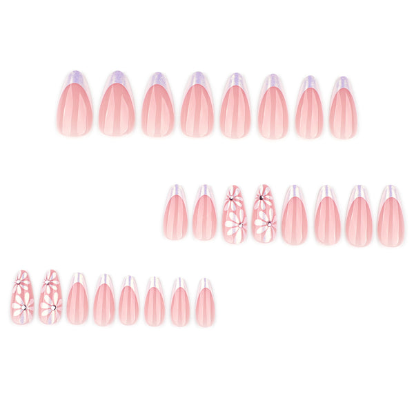 12 Sizes-24 Pcs Press On Nails JP4289