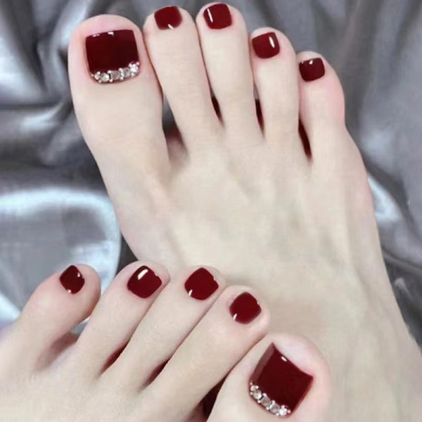 12 Sizes-24 Pcs Press On Nails F011