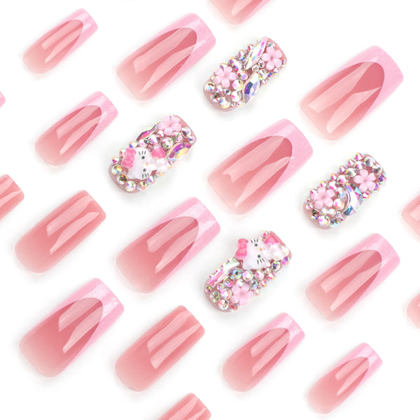 12 Sizes-24 Pcs Press On Nails JP3379