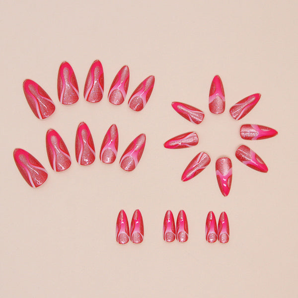 12 Sizes-24 Pcs Press On Nails W1586