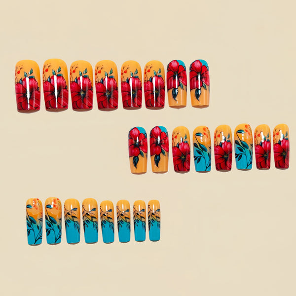12 Sizes-24 Pcs Press On Nails Y1577-2
