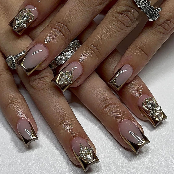 12 Sizes-24 Pcs Press On Nails JP3428