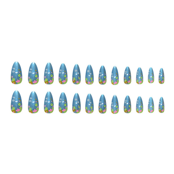 12 Sizes-24 Pcs Press On Nails W1817