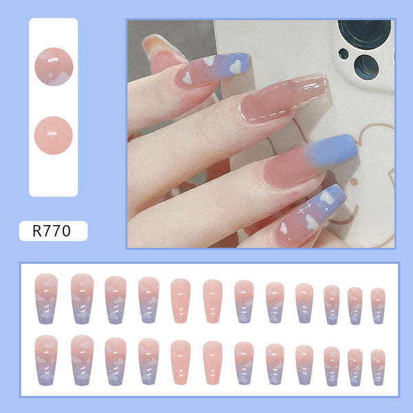 12 Sizes-24 Pcs Press On Nails R767