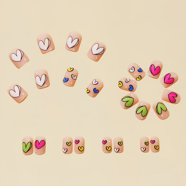 12 Sizes-24 Pcs Press On Nails Y117