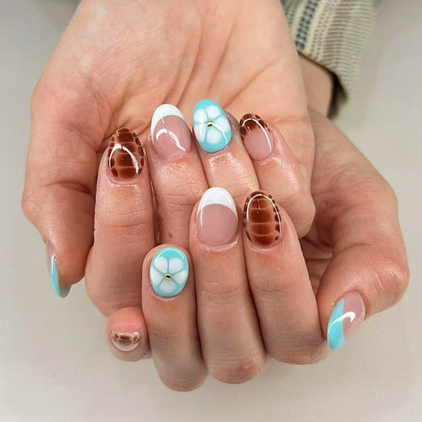 12 Sizes-24 Pcs Press On Nails JP3820