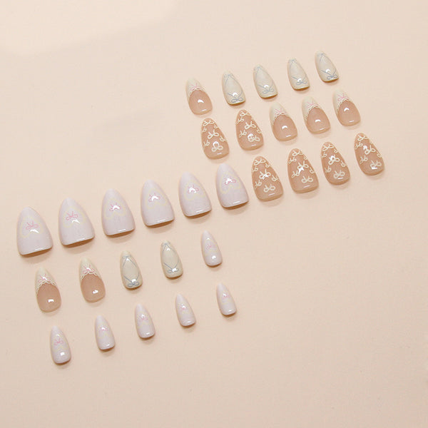 12 Sizes-24 Pcs Press On Nails W1642