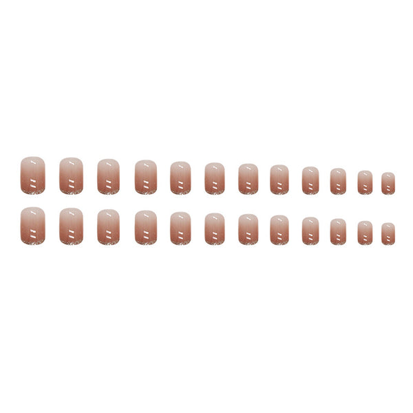 12 Sizes-24 Pcs Press On Nails R162