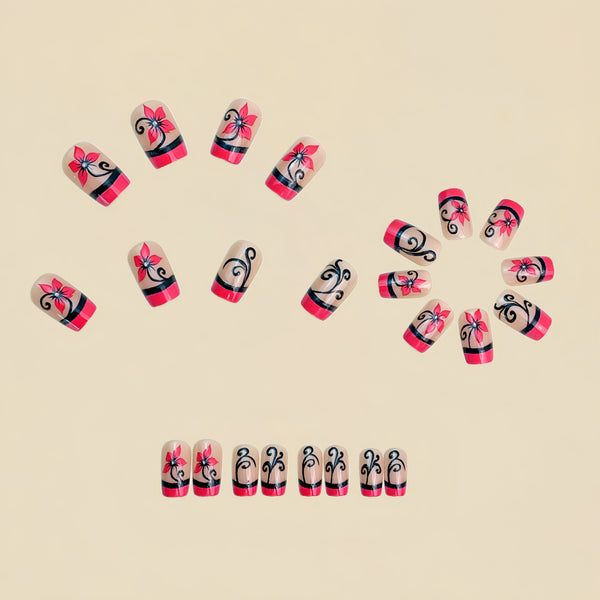 12 Sizes-24 Pcs Press On Nails Y1134