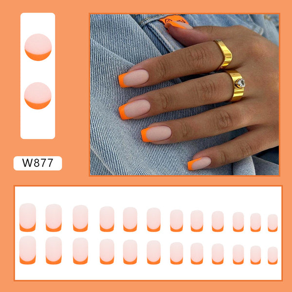 12 Sizes-24 Pcs Press On Nails W877