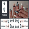 12 Sizes-24 Pcs Press On Nails C1414