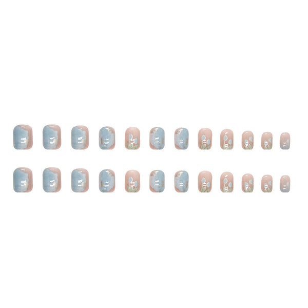 12 Sizes-24 Pcs Press On Nails R732