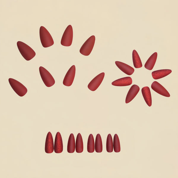 12 Sizes-24 Pcs Press On Nails Y1207